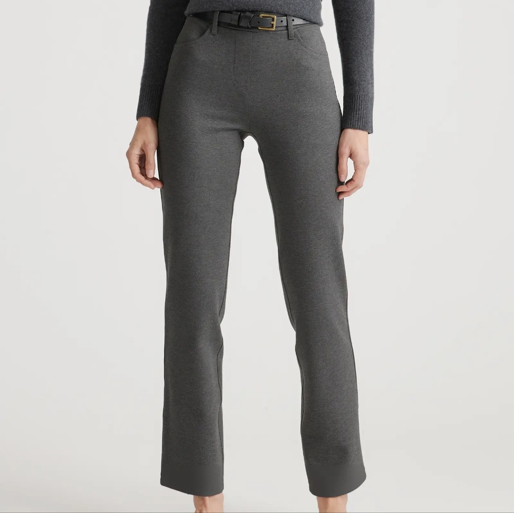 Quince Ultra-Stretch Ponte Straight Leg 4-Pocket Pants, Small, 30 inch inseam